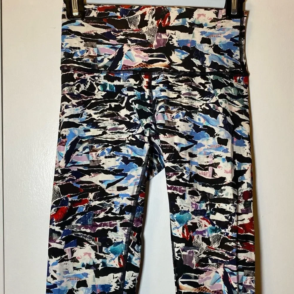 LULULEMON Wunder Under Hi-Rise 1/2 Tight Culture Clash Multi Black Women’s 4